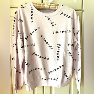 Love Tribe Friends White pullover Sweatshirt Size M